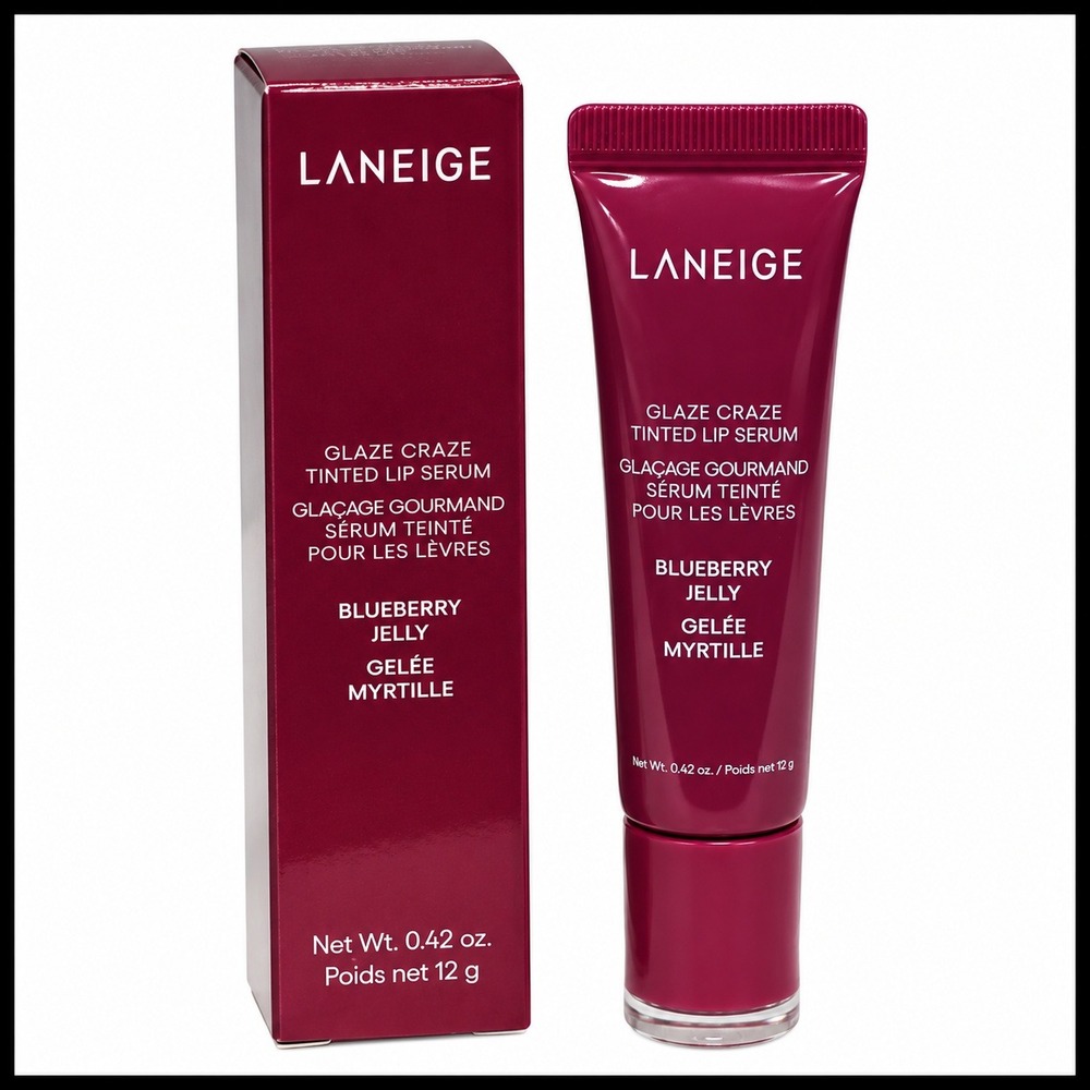 Laneige Glaze Craze Tinted Lip Serum Blueberry Jelly 0.42oz 12g New in Box